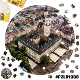 Дерев'яні пазли Wortex Woods Площа Ринок у Львові 50х50 см 508 елементи амеби PZL81008L