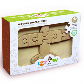 Дерев'яний пазл "Літак" Igrow IGT-002 в рамці