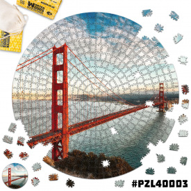 Дерев'яні пазли Wortex Woods Золоті Ворота 40х40 см 316 елементи амеби PZL40003M