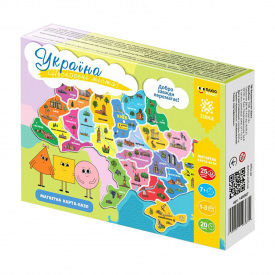 Магнітна карта-пазл Нескорені міста України ZIRKA 149367 25 пазлів областей та Крим