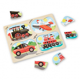 Дерев'яні пазли 4 в 1 "Транспорт" Melissa & Doug 4 пазли по 4 елементи MD9865