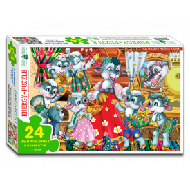 Пазли "Вовк і семеро козенят" Энергия плюс 24 елементів 82128