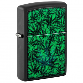 Зажигалка бензиновая Zippo Cannabis Design Black Light (48736)