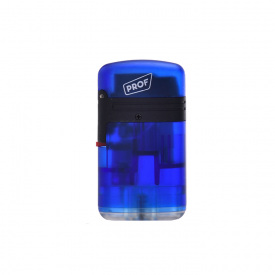 Зажигалка газовая 2 турбо Prof Double Jet Flame Transparent Синяя (40803728BLU)