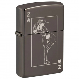 Зажигалка бензиновая Zippo 150 Windy Design Черная (49797)