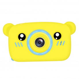 Дитячий цифровий фотоапарат Smart Kids KM-89 Ведмедик Teddy з іграми та рамками, Full HD, 12 МП Жовтий