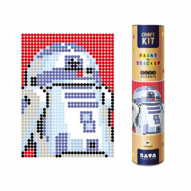 Картина за номерами стікерами в тубусі Умняшка Робот синій R2D2 33х48см 1200 стікерів. 1876