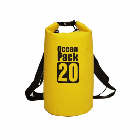 Водонепроницаемая сумка рюкзак гермомешок с шлейкой на плечо Ocean Pack 20 л Yellow (5153582159)