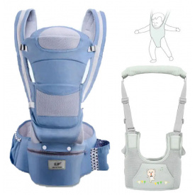 Хіпсит 6 в 1 Baby Carrier і Віжки-ходунки Синій (vol-8980)