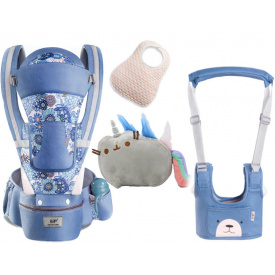Хипсит эрго-рюкзак кенгуру переноска Baby Carrier 6 в 1 и игрушка Пушин кот Радуга (vol-1902)