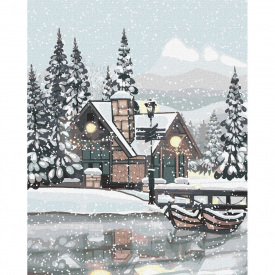 Картина за номерами Сніжна тиша akvamarinel_art Идейка KHO2873 40х50 см
