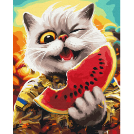 Картина за номерами BrushMe серії Патріот "Котик у Херсоні" ©Маріанна Пащук 40х50см BS53410