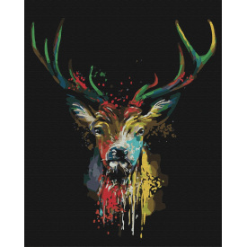 Картина за номерами BrushMe "Барвистий олень" 40х50см BS51379