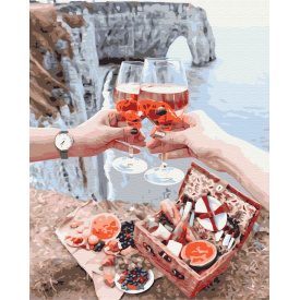 Картина за номерами BrushMe "Сніданок біля скель" 40х50см BS27953