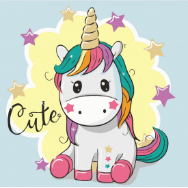 Розпис на полотні Райдужна єдиноріжка Art Craft 15500-AC 30х30 см