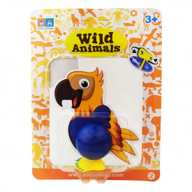 Іграшка заводна "Птах" Bambi 2031A 15 см Синьо-жовтий