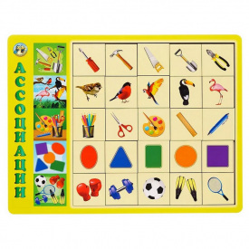 Дерев'яний пазл-вкладиш "Асоціації - 3" Ubumblebees ПСД100 PSD100 25 плашок