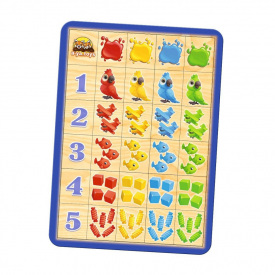 Дерев'яний пазл-сортер "Порівняй та підбери" Ubumblebees ПСФ108 PSF108 колір та рахунок