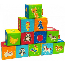 Набір м'яких кубиків "Тварини" Macik МС 090601-04