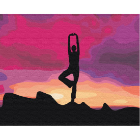 Картина за номерами BrushMe "Медитація на заході сонця" 40х50см BS34820