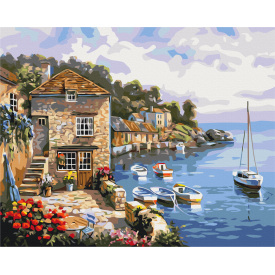 Картина за номерами BrushMe "Човни в море" 40х50см BS296