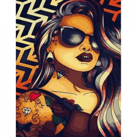 Картина за номерами Rainbow Art "Гаряча брюнетка" 40х50см GX43726