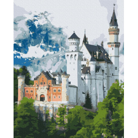Картина за номерами Brushme XL Замок Нойшванштайн 48х60 см Різнокольоровий BS34842L