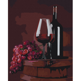 Картина за номерами BrushMe "Келих червоного © Valentyna Ivanova" 40х50см BS53488