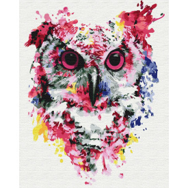 Картина за номерами BrushMe "Сова у фарбах" 40х50см BS26136