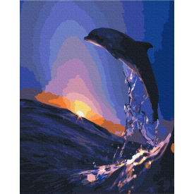 Картина за номерами BrushMe "Захід дельфіна" 40х50см BS5186