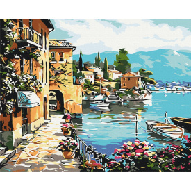 Картина за номерами Brushme XL Літня набережна 48х60 см Різнокольоровий BS32191L