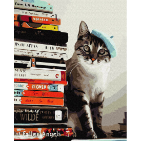 Картина за номерами BrushMe "Кіт Читайка" 40х50см BS51708