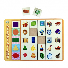 Дерев'яний пазл-вкладиш "Геометричні фігури" Ubumblebees ПСД097 PSD097 сортер-асоціації