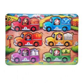 Розвивальна гра з картками "Тварини на вантажівках літо Ubumblebees ПСД216 PSD216