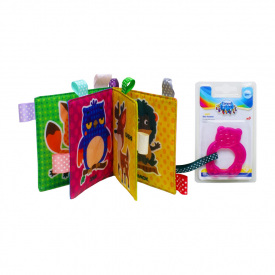 Мягкая книжка-шуршалка Зайчик Книжковий хмарочос 403761 с прорезывателем