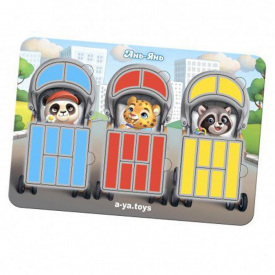 Дерев'яний пазл-сортер "Коляски" Ubumblebees ПСФ089 PSF089 27 деталей та 12 карток