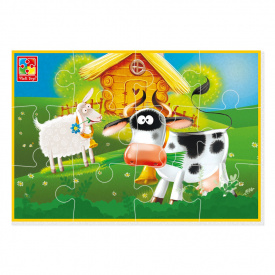 М'які пазли "Ферма" Vladi Toys VT1103-97, 12 елементів