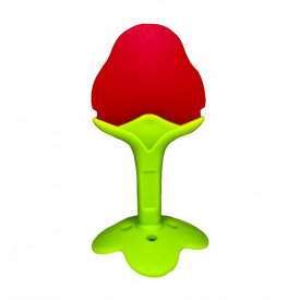 Прорізувач силіконовий "Полуниця" Mega Zayka MGZ-0401-3 у футлярі