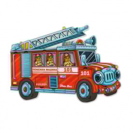 Дерев'яний пазл-сортер "Ведмедики-пожежники" Ubumblebees ПСФ005 PSF005 18 деталей