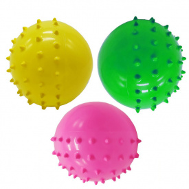 М'яч гумовий із шипами "Звірятко" Bambi RB20309-1 10 см 25 грам 3 штуки