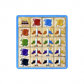 Дерев'яний пазл-сортер "Літаки" Ubumblebees ПСФ105 PSF105 вивчення кольорів