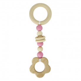 Гризунок дерев'яний Mega Zayka MGZ-0410 (Pink) Квітка