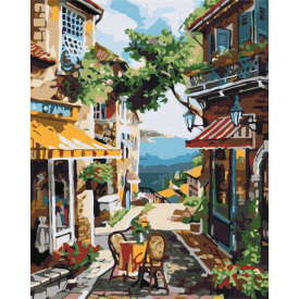 Картина за номерами Brushme XL Південне містечко 48х60 см Різнобарвне BS39414L