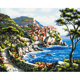 Картина за номерами Brushme Мальовничий острів 40х50 см Різнокольоровий BS23164