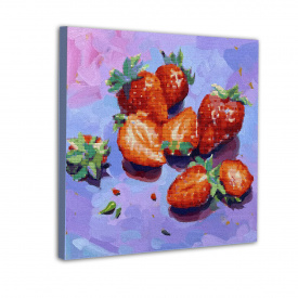 Картина за номерами з алмазною мозаїкою Santi Стигла полуниця 40x40 см (954961)