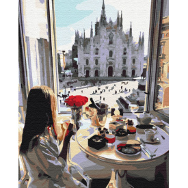 Картина за номерами Brushme XL Сніданок у Мілані 48х60 см Різнокольоровий BS33249L