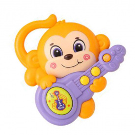 Погремушка Limo Toy 855-58-59-60-61A на бат Обезьяна Оранжевый