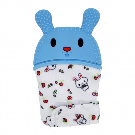 Прорізувач-рукавичка "Зайчик" Mega Zayka MGZ-0404 (Blue) на липучці