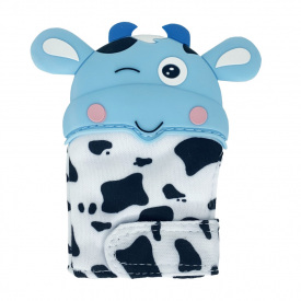 Прорізувач-рукавичка "Корівка" Mega Zayka MGZ-0405 (Blue) на липучці