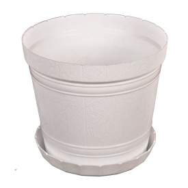 Квітковий горщик ГОСПОДАР "КАДУШКА" Ø21 см білий 92-8039